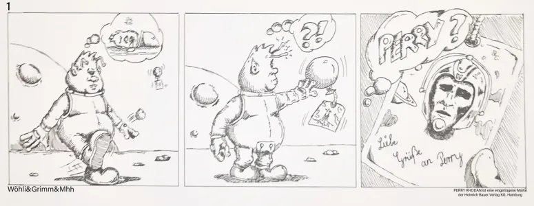 Comicstrip aus drei Bildern